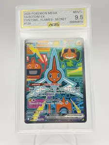 Graded AGS 9.5 Rotom EX 2025 Phantasmal Flames 126 Holographic Pokemon Card