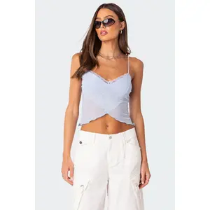 Crossover Mesh Tank Top