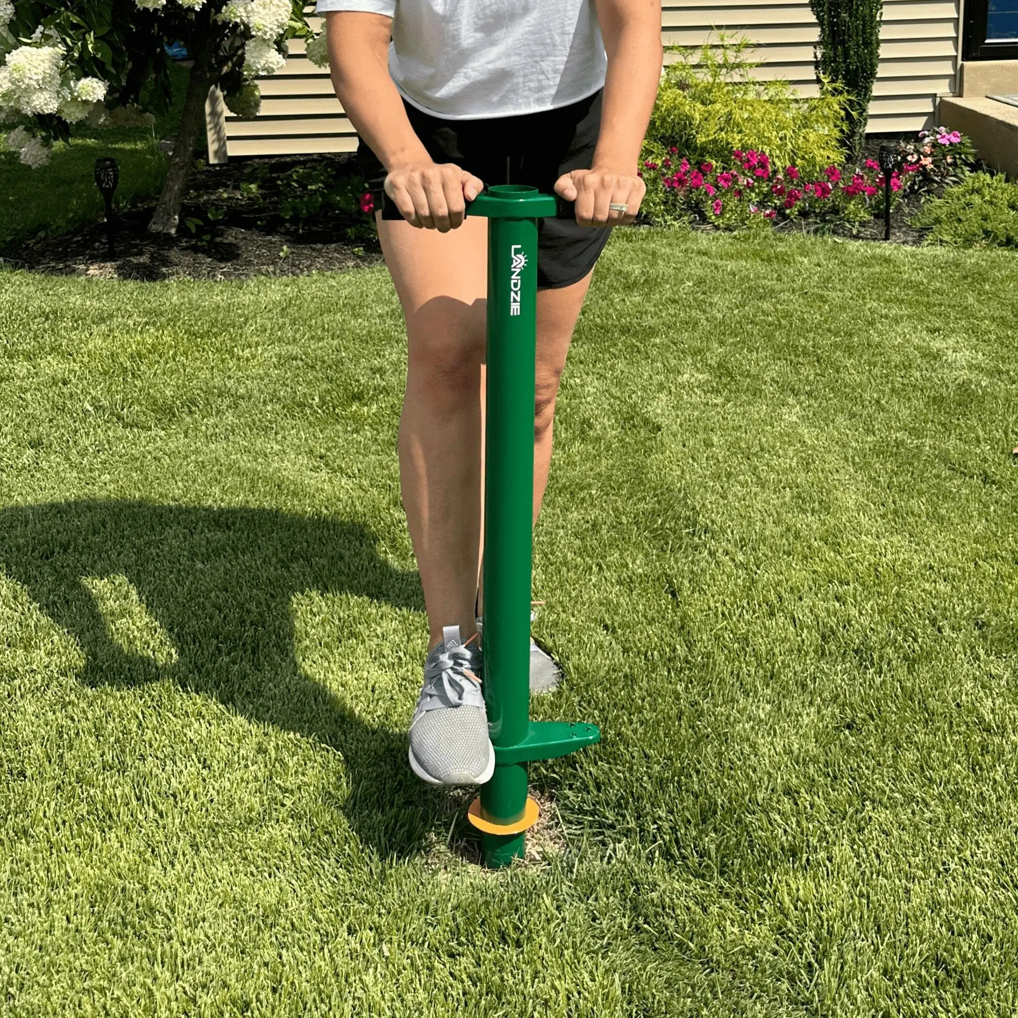 Landzie Bulb Planter Tool Grass Plugger Tool Manual Sod Cutter and Sod Plugger Tool for Grass Plugs and Sod Remover Lawn Plugger Tool and Grass Plug Tool Zoyosia Grass Plugs Lawn Plugger Grass Repair
