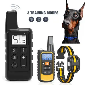 Dog Training Collar, IP67 Waterproof Dog Shock Collar with Remote Control, 3 Training Modes, Shock, Vibration and Beep, Rechargeable Electric Shock Collar for Large Medium Small Dogs