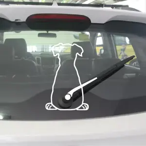 Car Rear Windshield Wiper Decal, Reflective Funny Animal Vinyl Sticker, Universal for Truck Car Bumper, Auto Exterior Decor