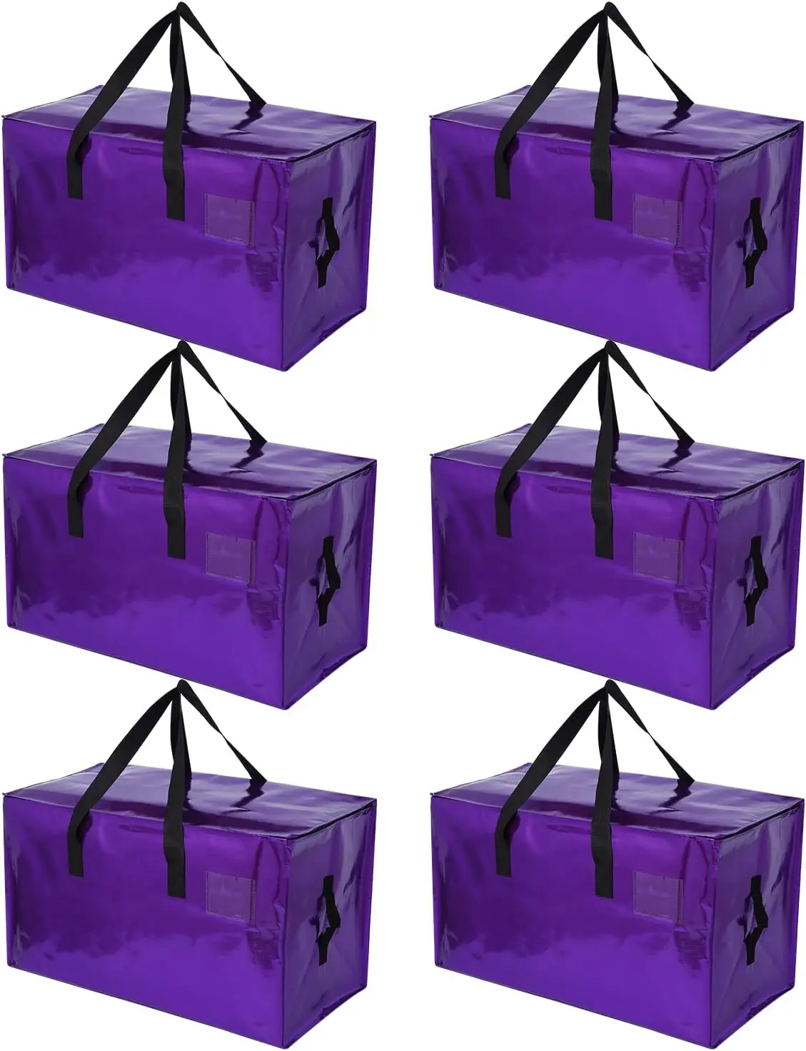 6 Pack Moving Bags Heavy Duty, Extra Large Moving Bags, Moving Supplies, Storage Bags with Handles and Zippers, Waterproof Totes for Storage Space Saving Packaging Shipping and Travel(Purple) summerwins,summerwins,dorm essentials,home decor