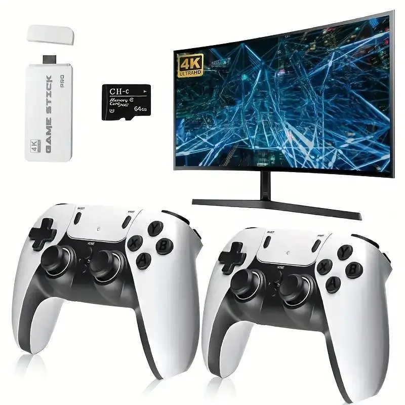 Retro Video Game Console, Plug and Play Controllers Video Game Retro Play Game Stick , 4K High Definition HDMI Output for TV