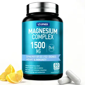 Advanced Magnesium Complex 1500mg 7-in-1 Formula for Sleep Relaxation Muscle Recovery and Heart Health 60 Capsules
