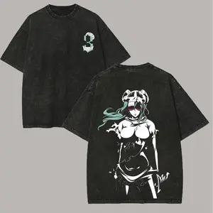 Bleach Anime Lover Washed T shirt Year round clothing personality Clothes Plus Size Unisex high quality 3hot product Streetwear