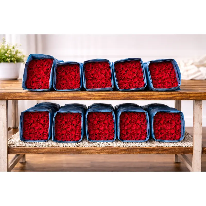 75 Farm-Fresh Red Freedom Roses – Ultra-Luxe Designer Bundle – FedEx Priority Overnight