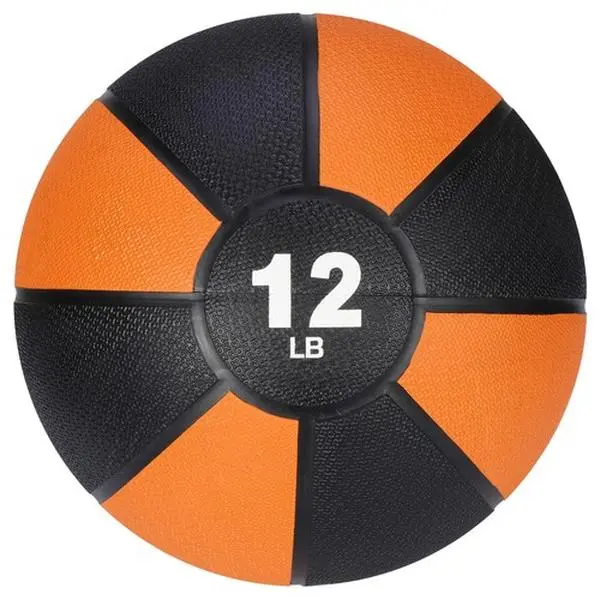 Segawe Portable 12lb Medicine Ball, Ideal for Athletes’ Efficient Training, Muscle Building, Outdoor Workouts and Improving Gripping, Improve Gripping, 1 X Medicine Ball, Indoor Workouts, Minimal Bounce, Textured Rubber Cover