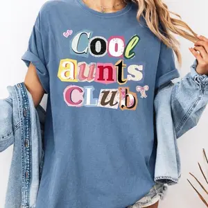 [Collection for Comfort Colors]Cool Aunt Shirt, Cool Aunts Club Graphic Tee, Funny Aunt Life Shirt, Trendy Women Typography Tee, Cute Gift For Aunt, Birthday Gift Shirt, Casual Everyday Outfit, Soft Cotton, Made In USA, For Women Youth & Adult