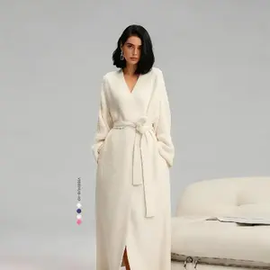 Soft Plush Feel Women'S Double-Sided Fleece Robe |   Thickened Long Plush Casual Loungewear |   Warm Flannel Pajamas Nightwear For Fall & Winter |   Soft, Cozy, And Wearable Indoors & Outdoors,summervibes
