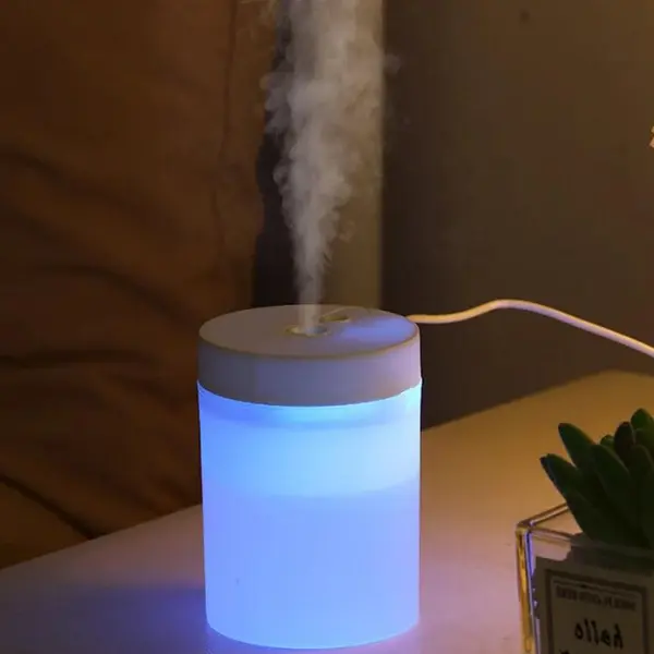 200ML USB Mini Humidifier - Ultrasonic LED Essential Oil Diffuser Portable Car Purifier & Aroma Anion Mist Maker for Home Office