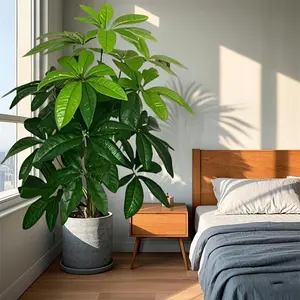 Artificial Wealth Tree, 2 Counts Faux Potted Plant, Decorative Plant, House Plants Decor for Home Living Room Bedroom Dining Room Wedding Party