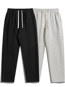 Men's Solid Drawstring Waist Sweatpants, Baggy Jogging Pants,Casual Plain Soft Texture Pocket Design Pants for Fall,Winter, Men's Trousers for Daily Wear, Comfy Pants,Lounge Pants,Pants for Men, Work Pants Men, Baggy Sweatpants Men, Wide Sweatpants FallFr