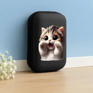 Cat Earphone Organizer Box, Durable Eva Material Design, Portable & Protective Accessories Holder, Ideal for Office Use