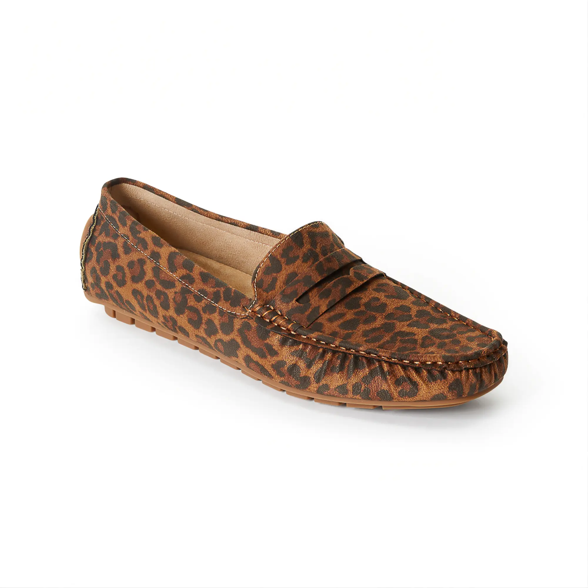 JUST FAB Women's Slip-On Loafers, Suede  Soft Sole Flats, Soft Soled Shoes, Casual Comfortable Slip on Shoes Cushioned Comfort Driving Work Shoes  Casual Flats, Lightweight Flats Footwear