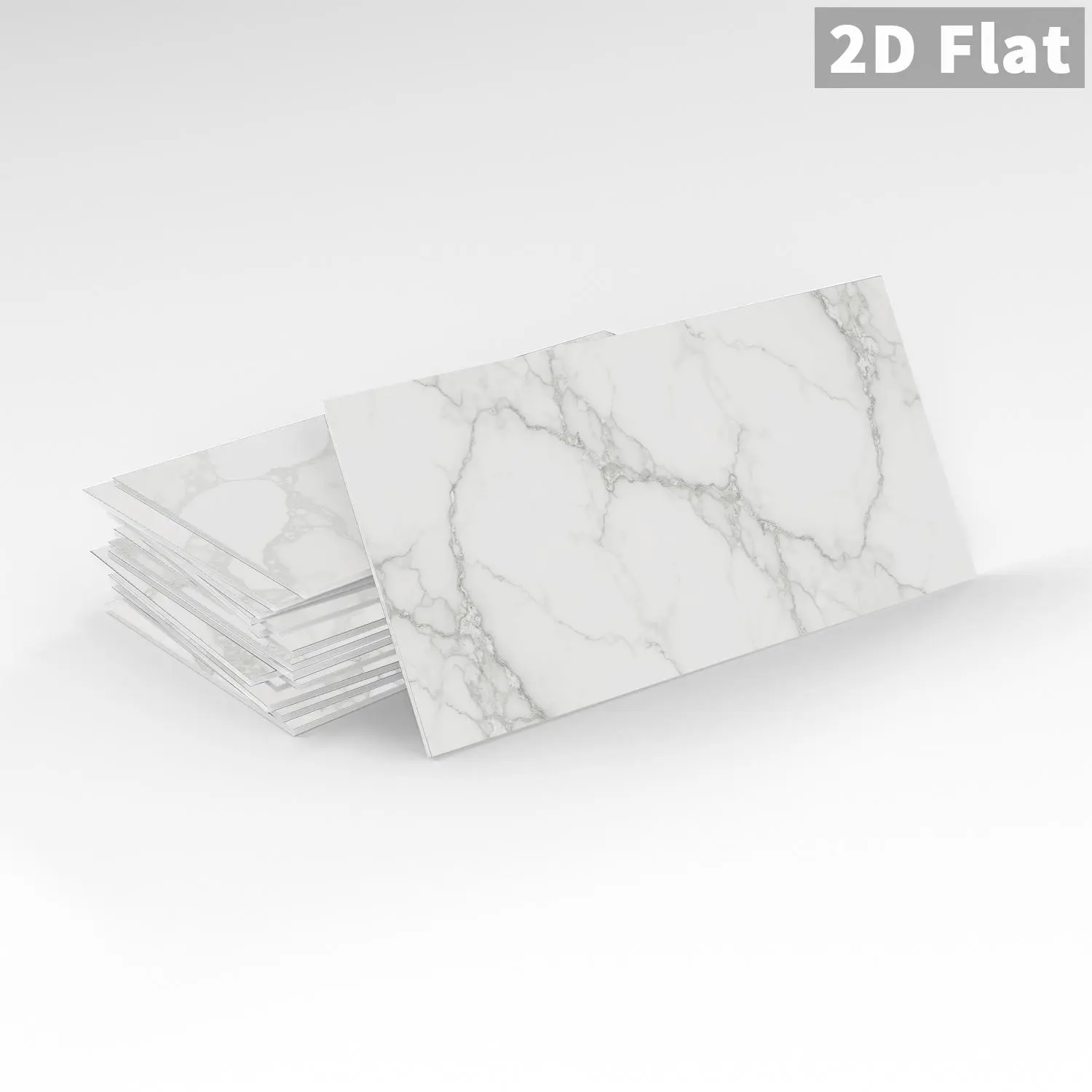 16/32pcs Nordic Style Marble Tile Stickers - Glossy, Easy-to-Maintain Vinyl Wallpaper for Kitchen, Bathroom, Living Room, Bedroom - DIY Cuttable & Removable, Anti-Collision Decoration, Bathroom Wallpaper, Modern Wallpaper, Decorative Wallpaper, Home Decor