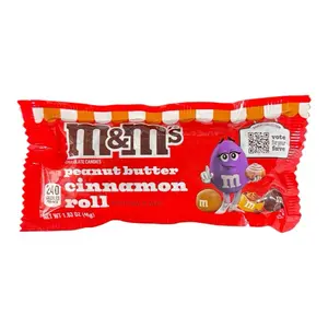 M&M's Peanut Butter Cinnamon Roll Flavor Candies - 1 Bag 1.5 oz - Chocolate Candies