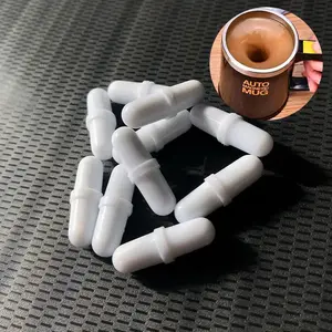 10-Piece Automatic Self-Stirring Corrosion-Free Stirrer Hot Magnetic Cup Mug Capsule Cylinder Magnet Stirring Rod Cup Accessories