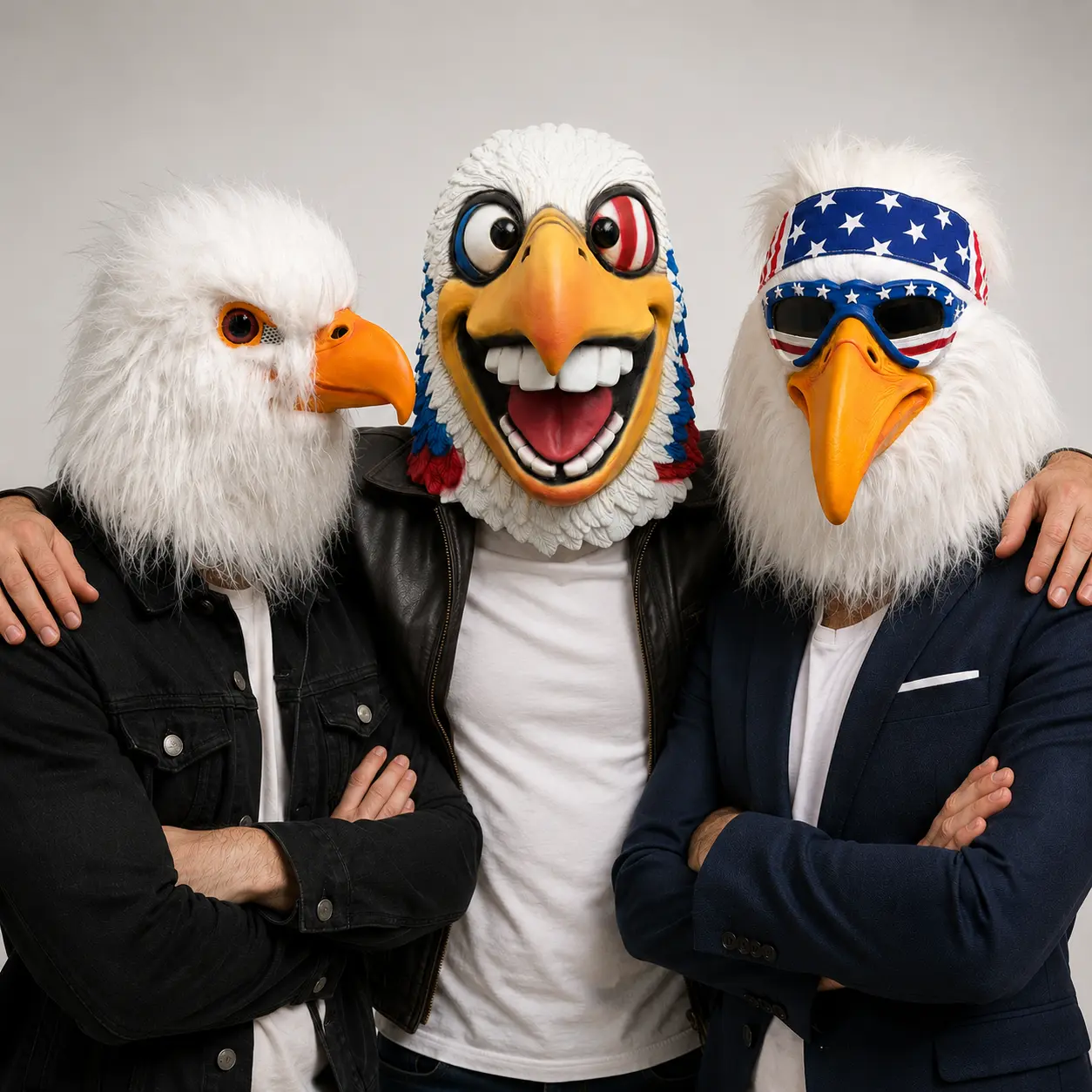 Funny American Eagle Mask USA Patriotic 4th of July Costume Accessory Unisex Latex Animal Head Party Cosplay Halloween