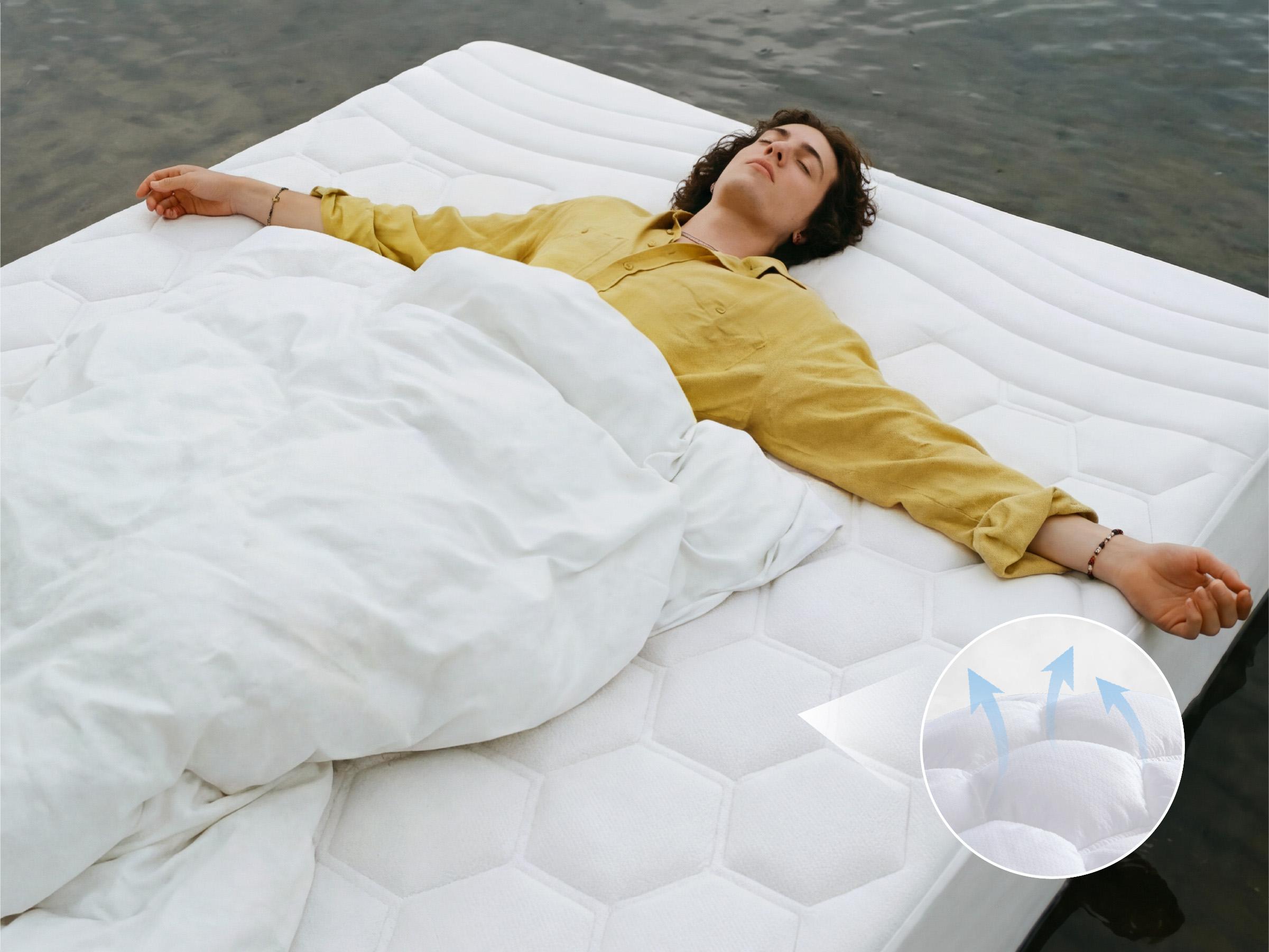 【backtoschool】Bedsure  Mattress Pad - Quilted Fitted Mattress Topper Protector with 8-21 Inches Deep Pocket, Noiseless Breathable Bed Cover Padded, Machine Washable