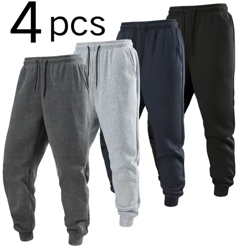 Men's Plain, Stylish, Casual Loose Conical-Tapered Long Pants - Male Clothing