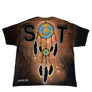 Sacred Tipi Women's T-Shirt - Unique Artistic Design, Hand-Painted, Wear the Dream, Women's Clothes Top
