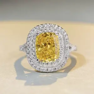 Solarii Halo Design Cushion Cut 4.0ct Engagement Ring – 5A Cubic Zirconia CZ, 925 Sterling Silver, Perfect for Daily Wear for Women – Look at This, Refresh Your Look, Find Your Perfect Travel Suit