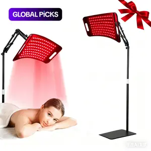 Infrared Light Therapy Lamp for Body and Face Treatment, Muscle Relief, 660 nm Red Light and 850 nm Infrared Panel with Adjustable Controller for Home Use #GLOBAL PICKS