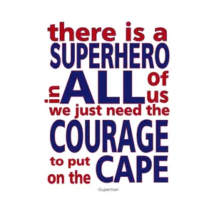 Trendy Poster Superhero In All of Us - Inspirational Quotes Wall Decor, Modern Typographic Wall art Print With Superman Inspirational Quotes Is For Home, Office, School, & Gym Wall Décor. Unframed - 8 x 10" Room Decoration Ornaments Artistic Photo