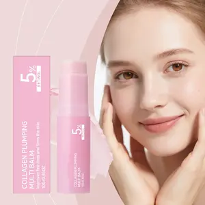 Pink Collagen Plumping Multi Balm, All In One Volufiline, PDRN, NAD Stick for Youthful-Looking, Helping Look of Fine Lines, Firming Care, Anti-Aging Care, Smooths Lip Lines, For Under-Eyes, Smile Lines, Lip Care, Lip Volumizer, Korean Skincare