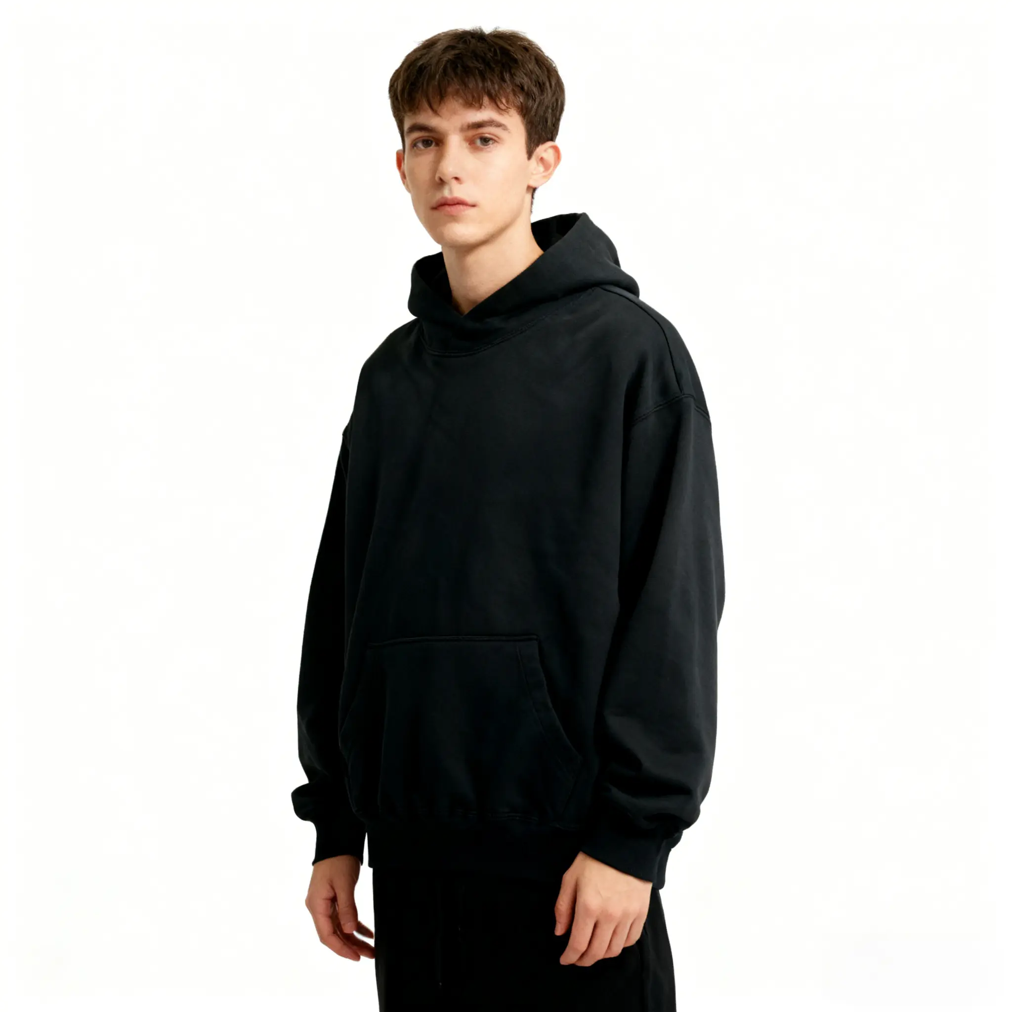Men's Light Oatmeal Hoodie Set - Soft Color, Everyday Wear, Simple Look, Versatile Casual Gift, Menswear Tops, Sweatshirts
