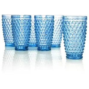 Martha Stewart Set of 6 Hobnail Glass Tumblers