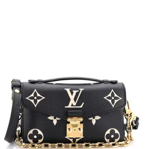 Pre-owned Louis Vuitton Leather Shoulder Bags Pochette Metis Bicolor Monogram Empreinte Giant East West by Rebag