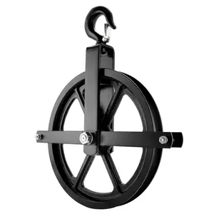 Scaffolding Wheels, 12" Lifting Pulley, 1000 Lbs Ladder Hook Pulley Scaffold Hoist Pulley for Lifting with Rope