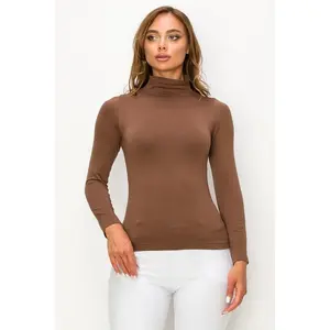 Seamless Mock Turtle Neck Top - Colors