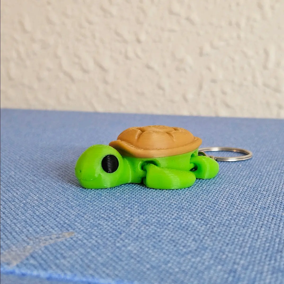3D Printed Articulating Baby Sea Turtle Keychain for animal