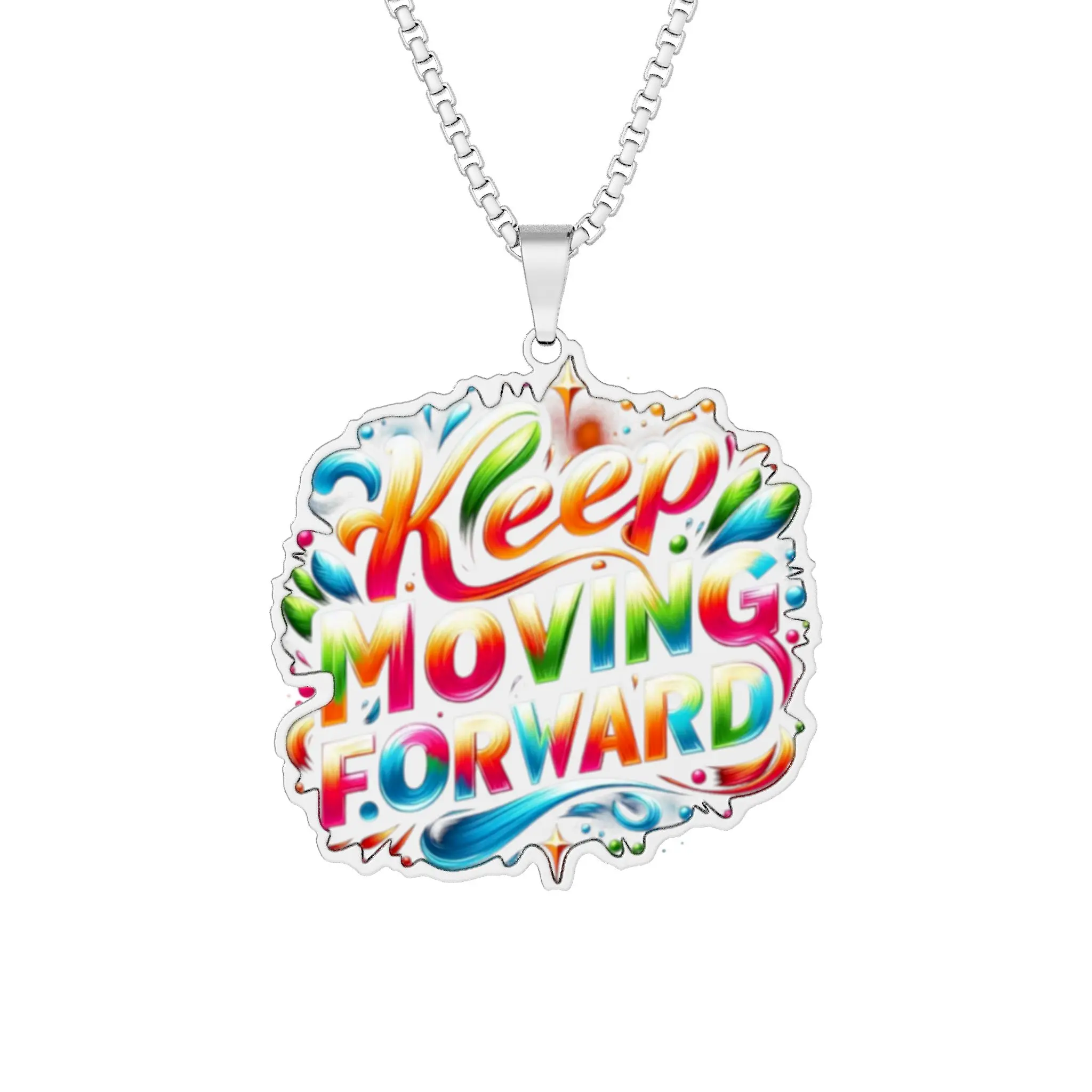 Keep Moving Forward Photo Pendant | Custom Cut Photo Pendant