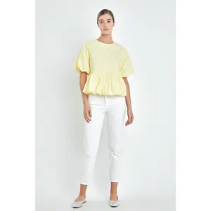 Balloon Poplin Top