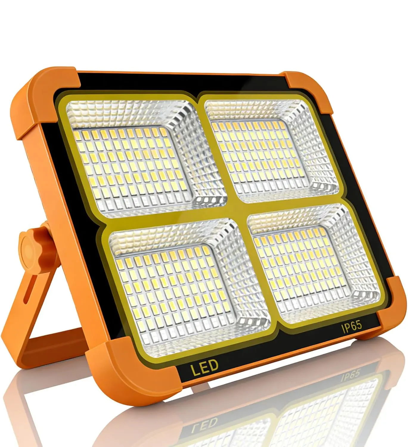 Solar Rechargeable LED Work Light - 288 Super Bright 5730 Beads Floodlight, USB & Type-C Charging, 5 Lighting Modes, IP66 Waterproof Portable Dimmable Emergency Flashlight for Camping, Father's Day Gift