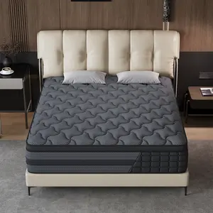 【EVLWEL】10/12/14 Inch Twin, Full, Queen, King Mattress Memory Foam And Spring, Hybrid MattressMedium Firmness, Lumbar Support, For Home Rooms Hotels, Boxed Halloween ChristmasGift Furniture Ergonomic mattress queen size mattress beds mattress included, Fo