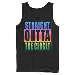 Mens Lost Gods Straight Outta The Closet Tank Top