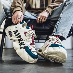 New Trendy Non-Slip Thick-Soled Air-Cushioned Height-Increasing Sneakers for Youth, Perfect for Casual Wear And Versatile Like Dad Shoes.