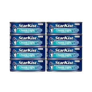 Wild Caught Chunk Light Tuna in Water, 5 oz (8 Pack) Canned Tuna, Gluten-Free, Ready-to-Eat, 20g Protein, 90 Cal/Serving, Ideal for Salads & Keto Meals