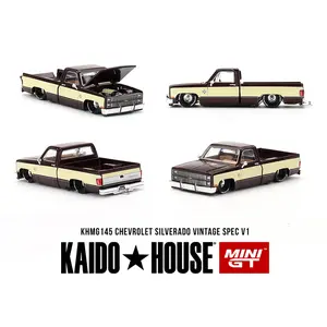 Kaido House Chevrolet Silverado KAIDO Vintage Spec V1, Two Tone, Brown and Cream, 1:64 Scale, Diecast Model Car
