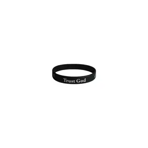 Trust God, Pray About It Rubber Bracelet