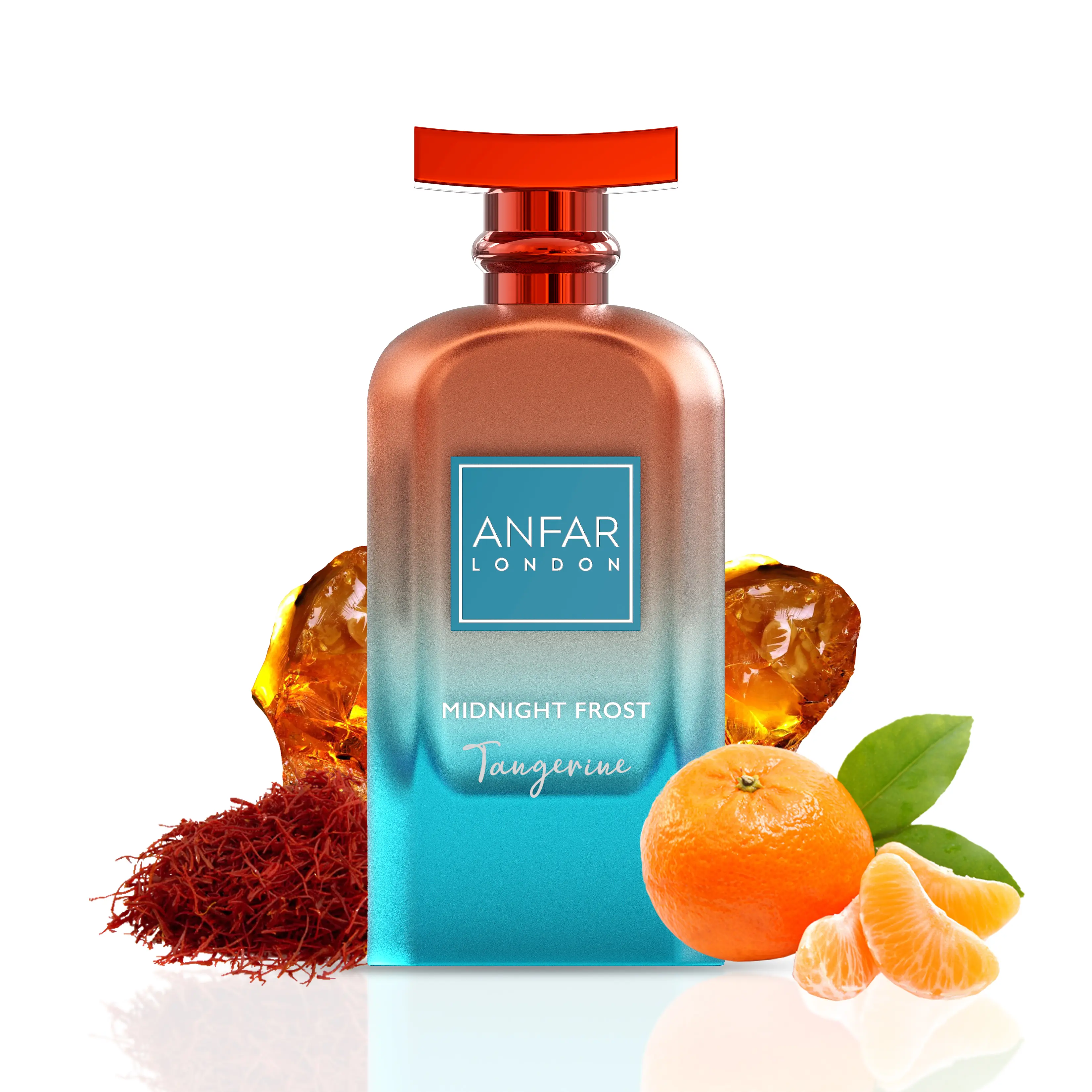 Anfar London Midnight Frost Tangerine Eau de Parfum (EDP) - 100ml, Fresh, Long-Lasting Luxurious Men's Fragrance with Orange-Flavored, Fruit-Flavored, Cooling, Fragrant Notes, Orange-Flavored Men's Fragrance