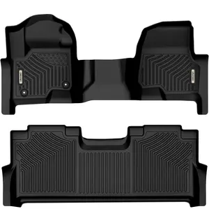 YITAMOTOR Floor Mats Fits for 2017-2024 Ford F-250/F-350 Super Duty Crew Cab with 1st Row Bench Seat, with Factory Storage Box