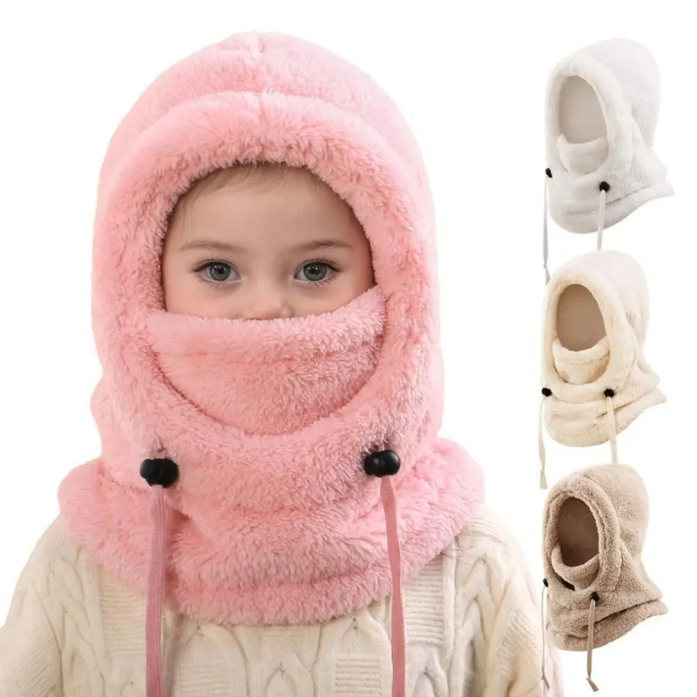 Winter Balaclava and Neck Warmer Hat for Kids, Windproof Thermal Full Face Mask with Detachable Hood, Soft Fleece for Skiing and Outdoor Sports