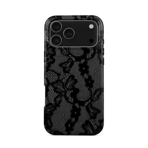 Black Lace Phone Case, Coquette Goth Phone Case, Seductive Aesthetic Phone Case, Dark Feminine Vibe Phone Case