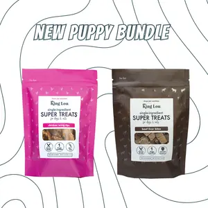 New Puppy Bundle, USA 100% Sourced and Produced, Healthy Single-Ingredient Human-Grade Natural Treats for Dogs and Cats- Exclusive Bundle Pack