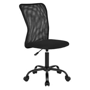 BestOffice Home Office Chair Mid Back Mesh Desk Chair Armless Computer Ergonomic Task Rolling Swivel Chair Back Support Adjustable Modern with Lumbar Support,Pink Padded Seat Backrest